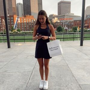 Charlie Holiday Mini Halter Neck Tie Back Dress